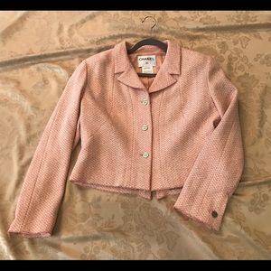 💯% Authenic CHANEL Woven Tweed Crop Jacket